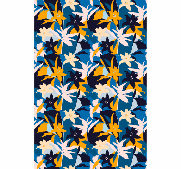 Vibrant spring harmony flowers and plants roller blind - TenStickers