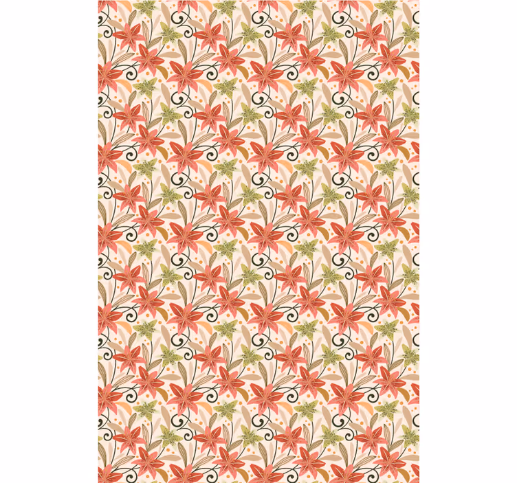 Vibrant Floral Pattern flower roller blind - TenStickers