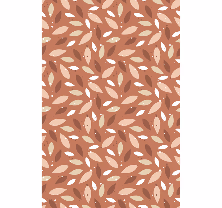 Leafy brown pattern flowers and plants roller blind - TenStickers