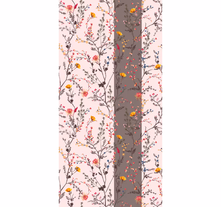 Elegant bird motif flowers and plants roller blind - TenStickers