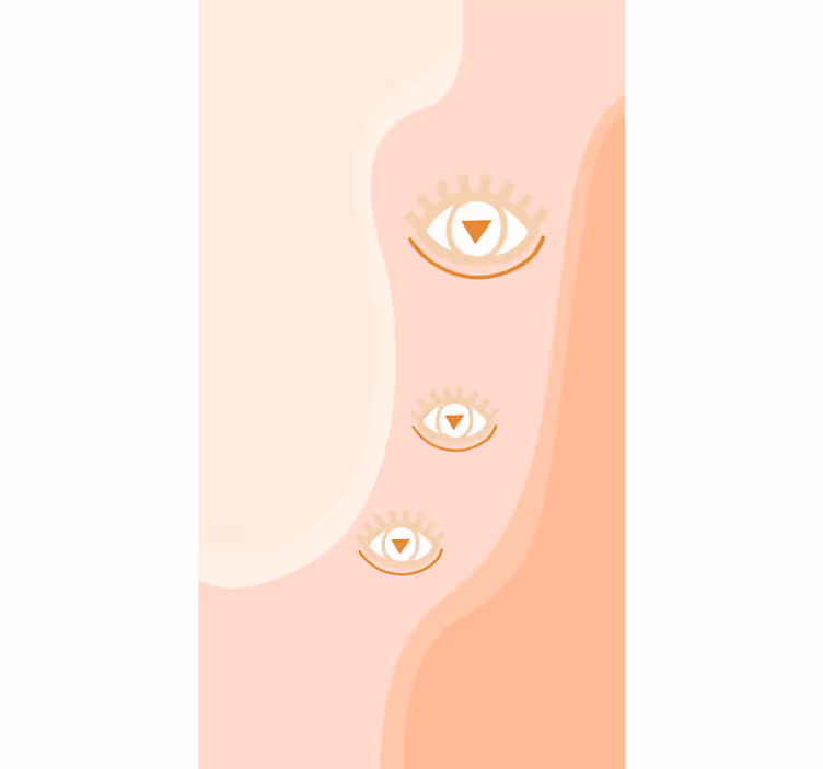 Eyes in Soft Waves original roller blind - TenStickers