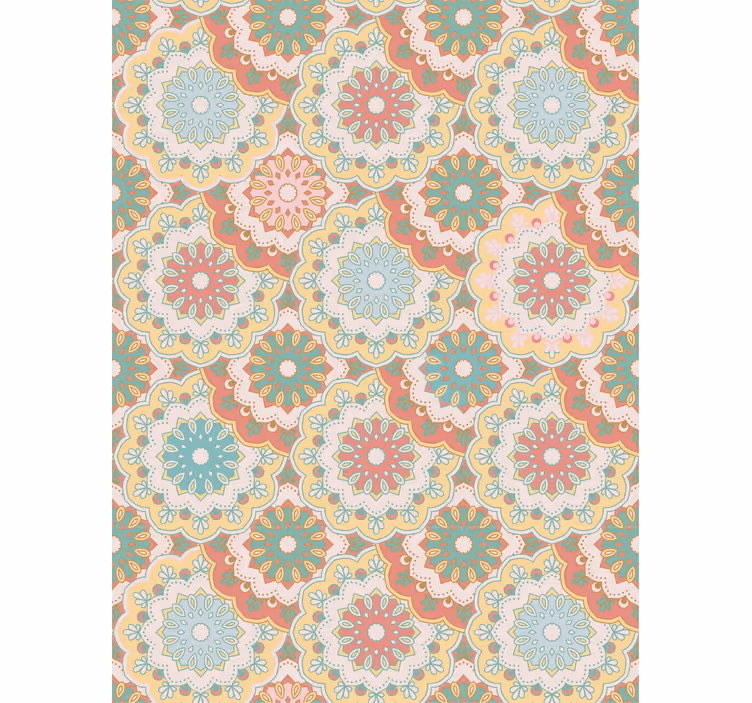 Intricate Floral Patterns flower roller blind - TenStickers