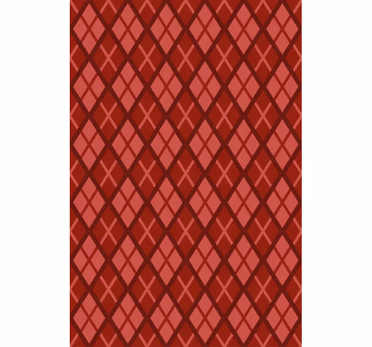 Red roller blind with diamond pattern design - TenStickers