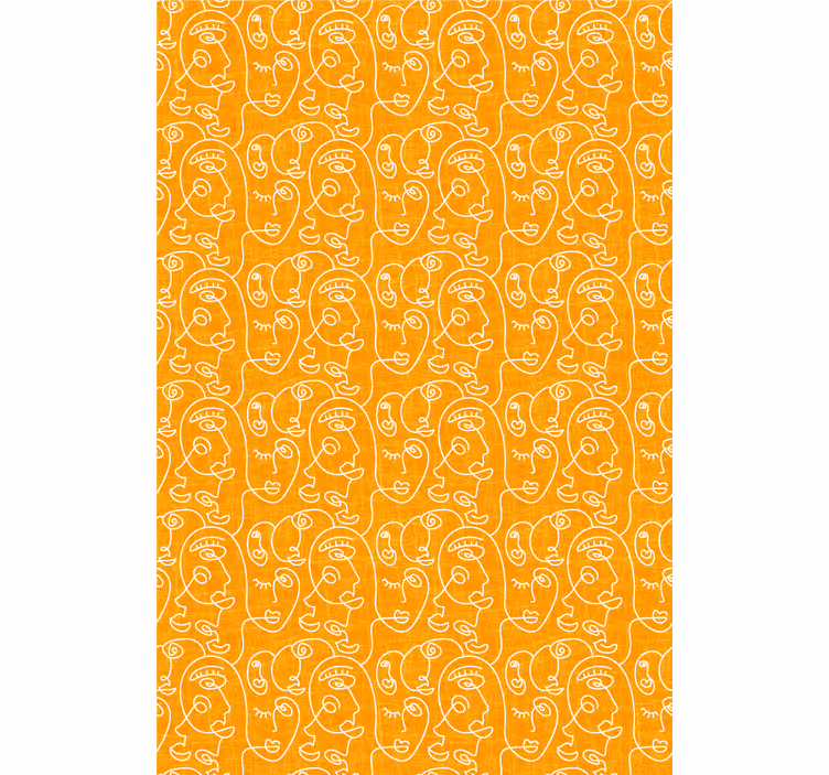 Stylized Face Patterns art roller blind - TenStickers