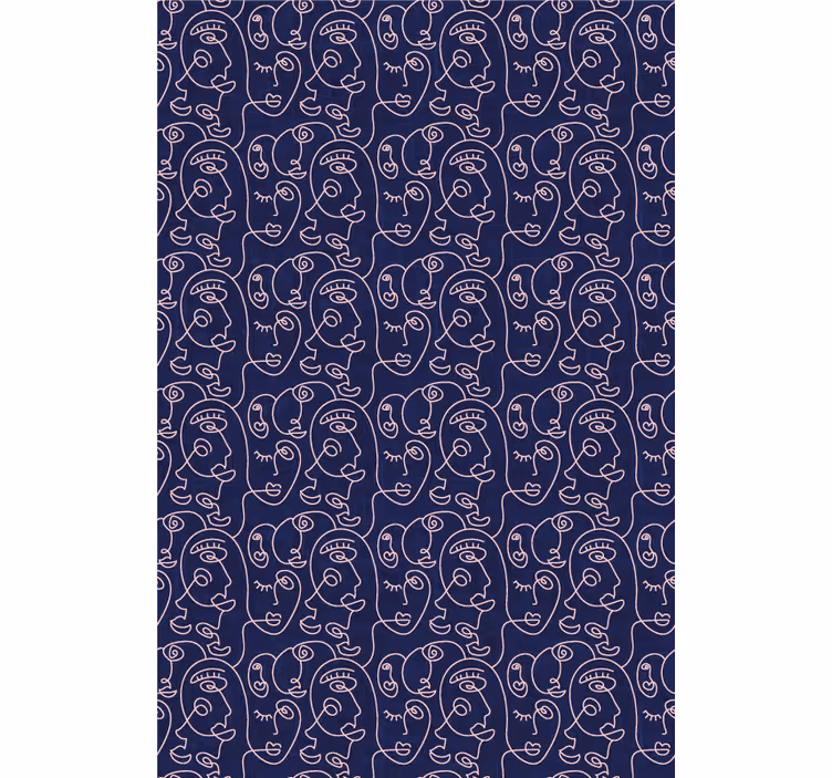 Abstract Face Pattern art roller blind - TenStickers
