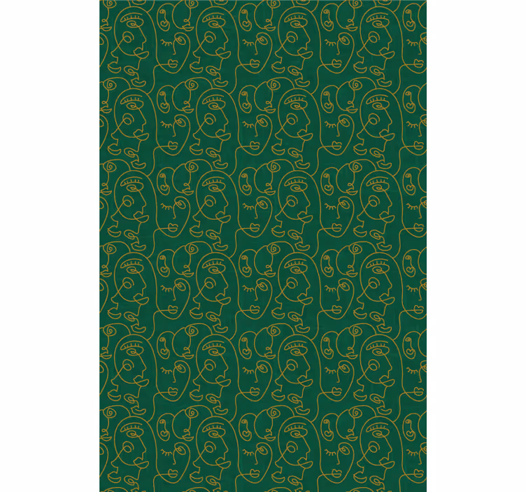 Minimalist Face Patterns art roller blind - TenStickers