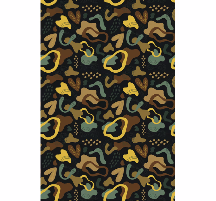 Abstract Leaf Shapes texture and pattern roller blind - TenStickers