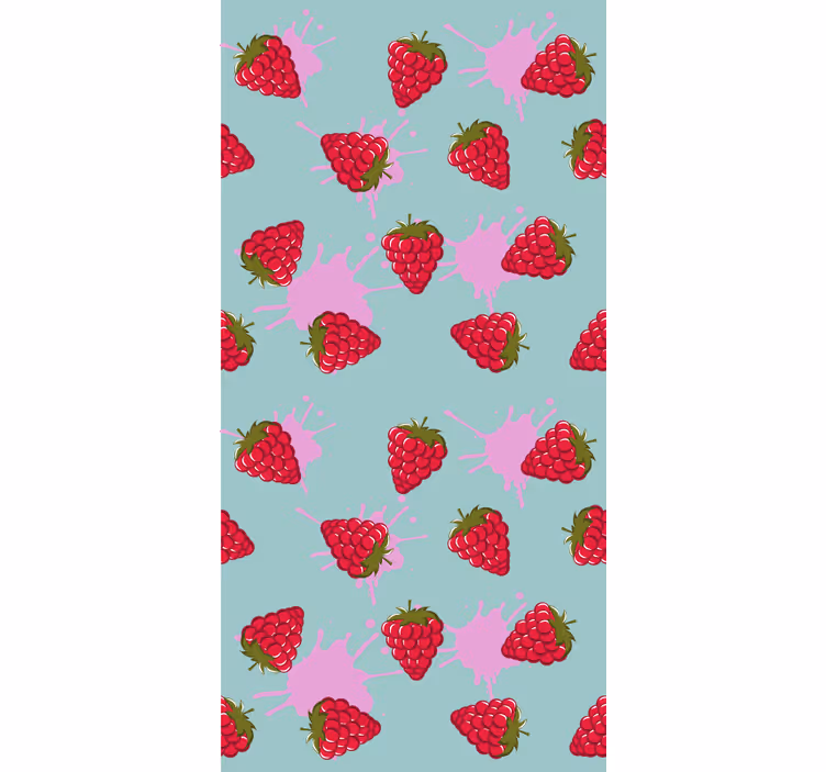 Strawberry splashes fruit and vegetable roller blind - TenStickers