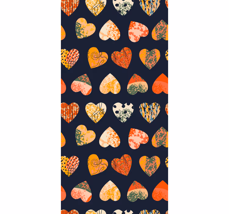 Heart Patterns Collection romantic roller blind - TenStickers