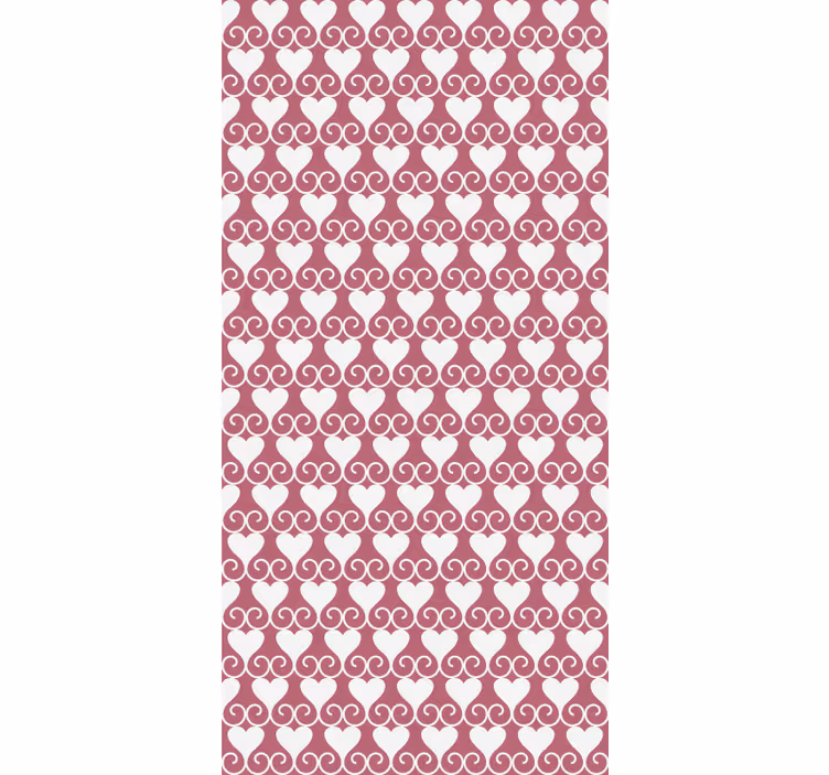 Hearts and Swirls romantic roller blind - TenStickers