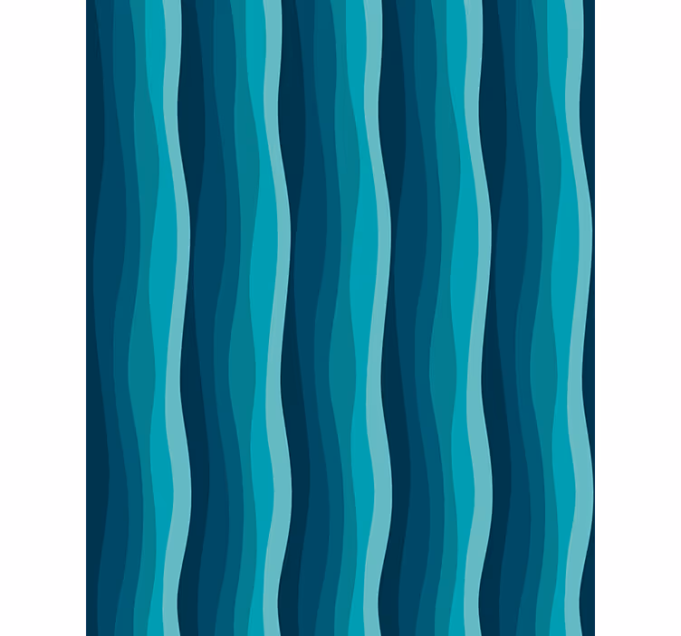 Wavy blue pattern living room roller blind - TenStickers
