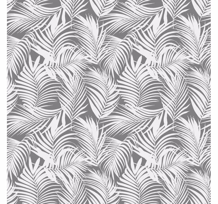 grayscale palm leaves Living room blind - TenStickers