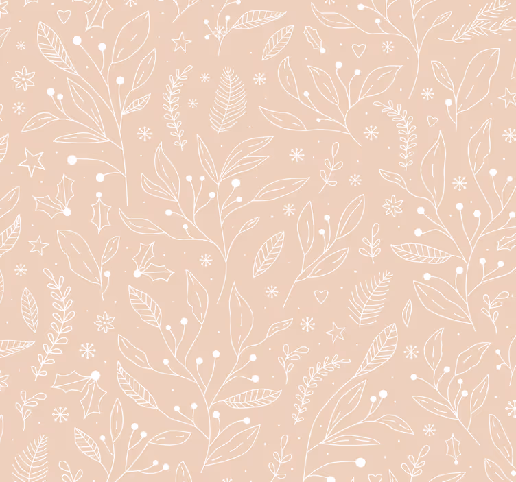 christmas plants Beige blind - TenStickers