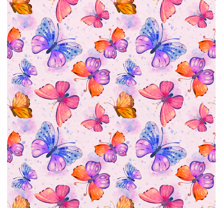 colorful watercolor Butterflies blind - TenStickers