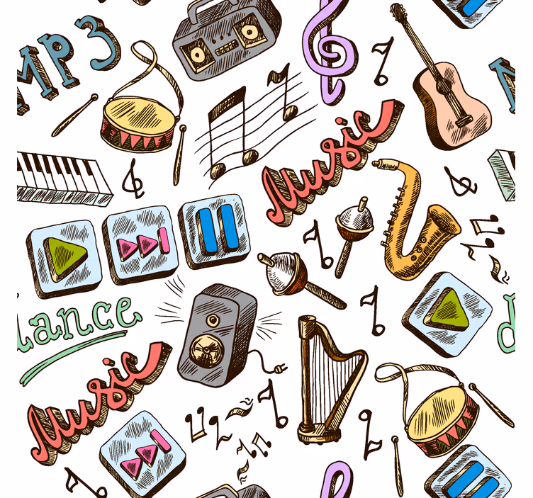 music pattern Fun blind - TenStickers