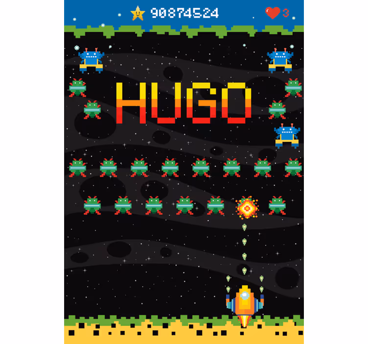 8 bits arcade screen geek roller blind - TenStickers