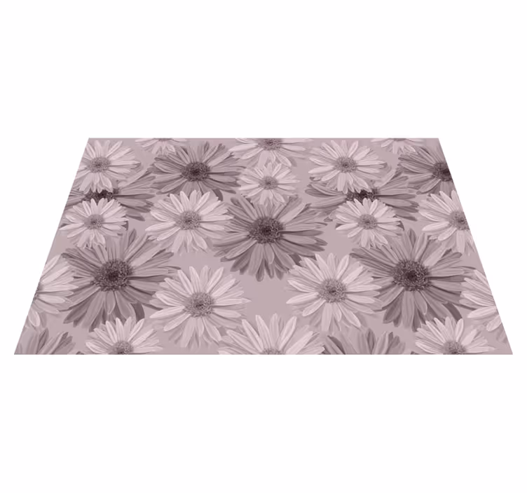 Textured placemats floral plate design - TenStickers