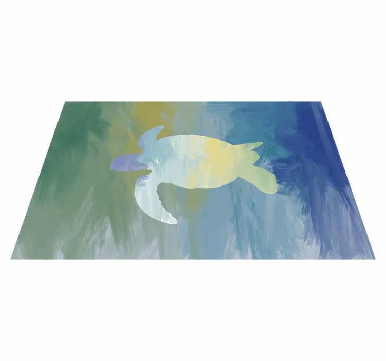 Watercolor sea turtle animal placemats - TenStickers