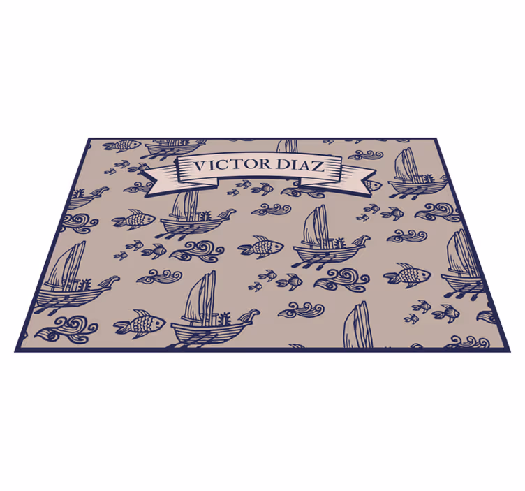 Original placemats sailing design pattern - TenStickers