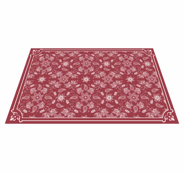 Textured placemats floral design table cover - TenStickers