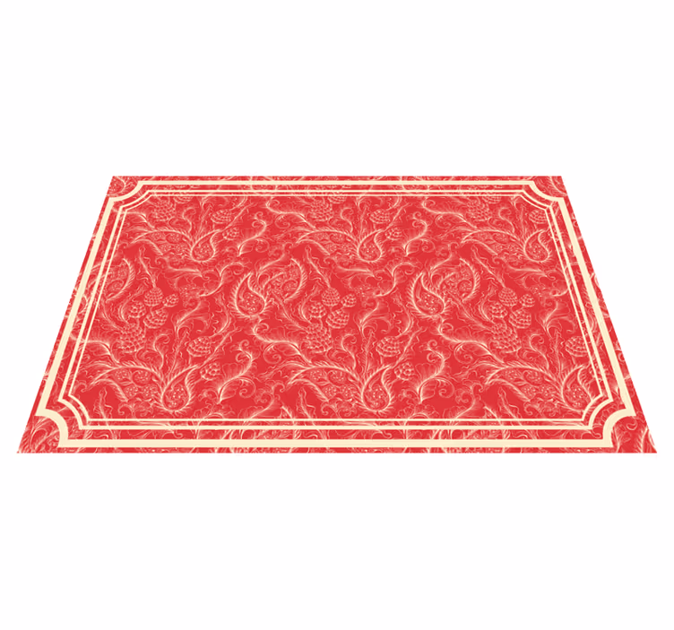 Textured placemats floral inspired backdrop - TenStickers