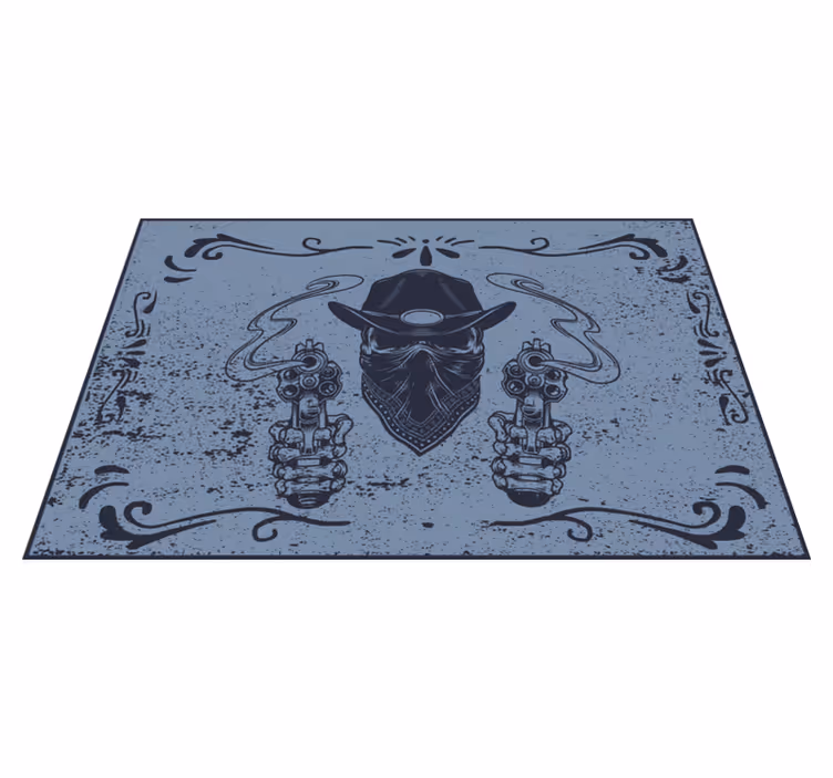 Original placemats cowboy face with guns - TenStickers