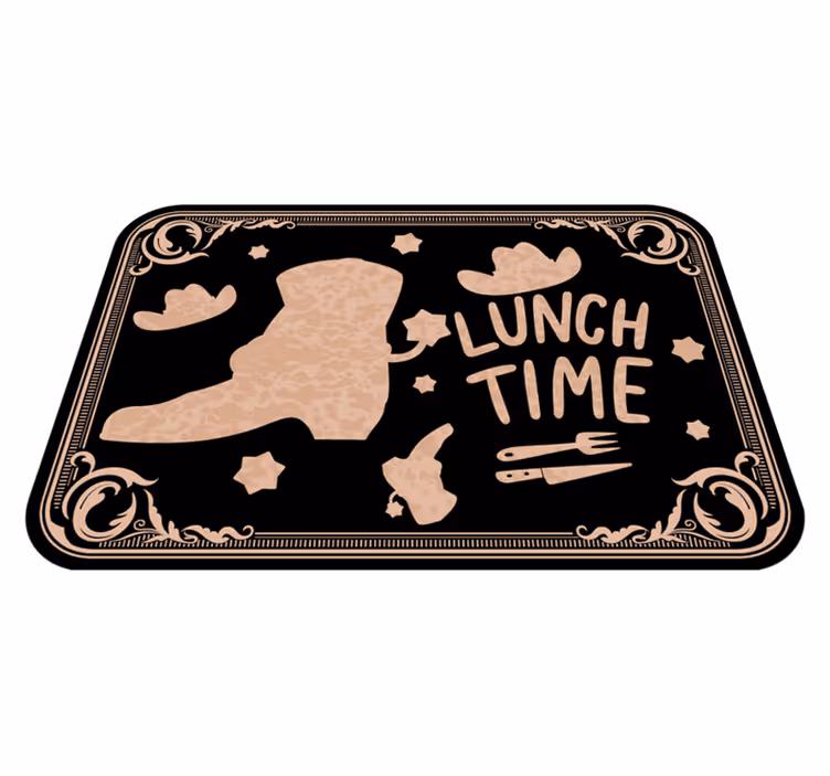 Placemats with quotes for western lunch time - TenStickers