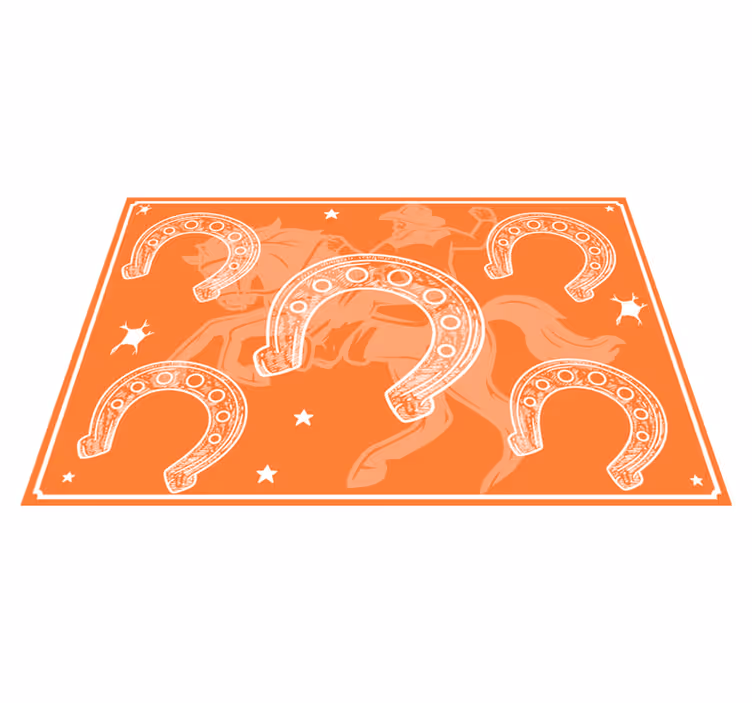 Original placemats orange horseshoe design - TenStickers