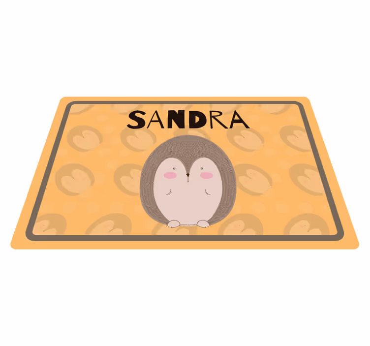 Children placemats with cute hedgehog design - TenStickers