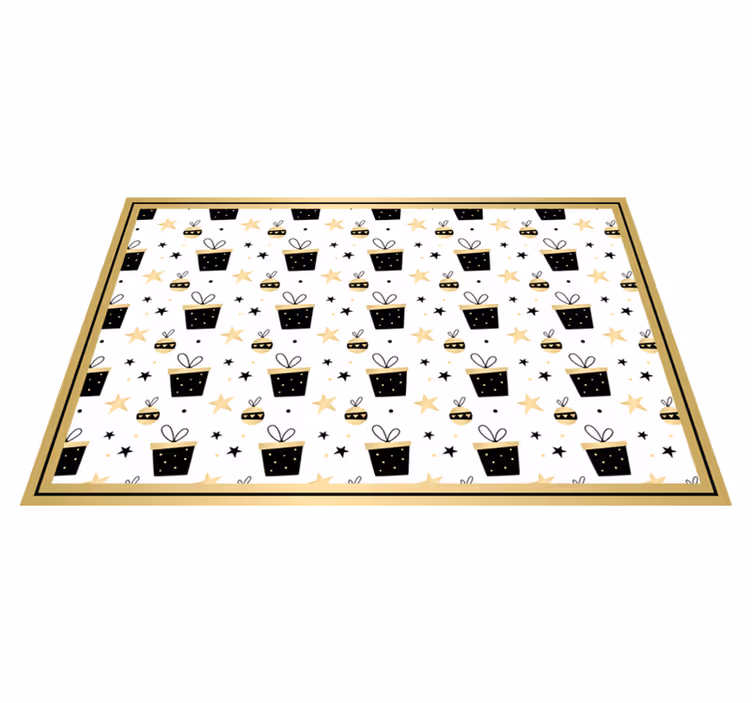 Christmas placemats with festive gift design - TenStickers