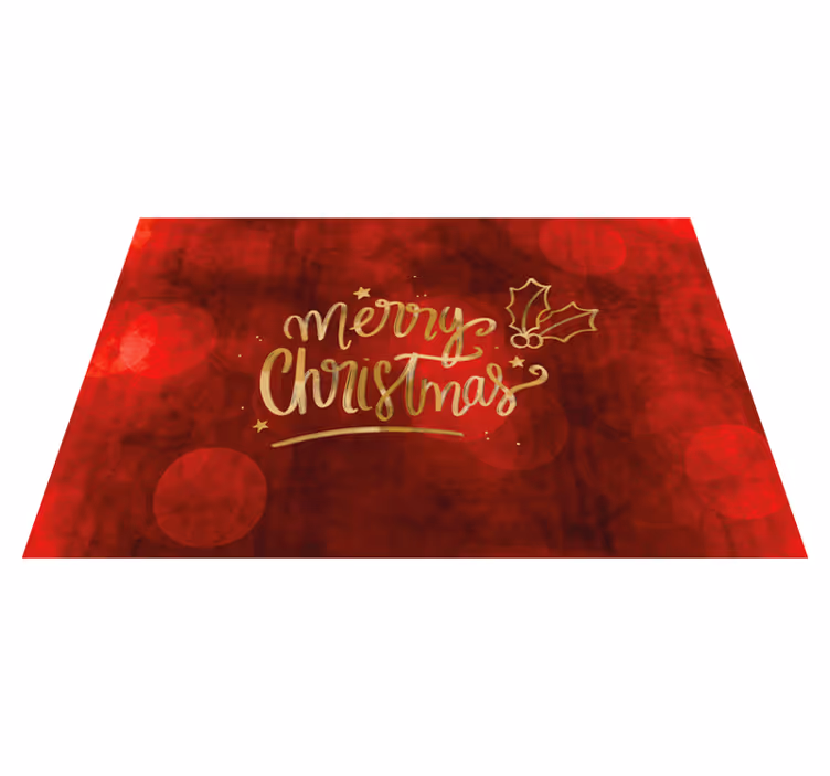 Merry Christmas in red Christmas placemats - TenStickers