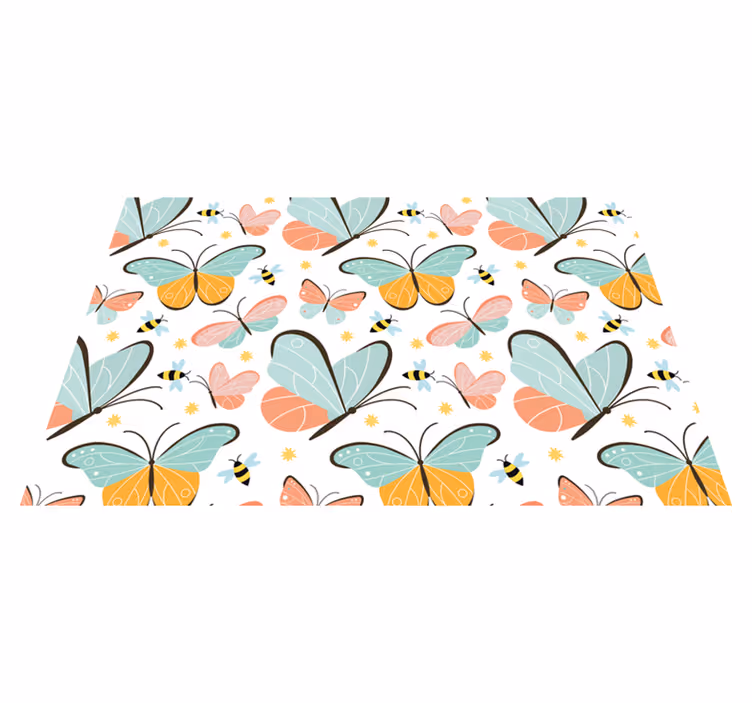 Placemat with quotes butterfly pattern delight - TenStickers