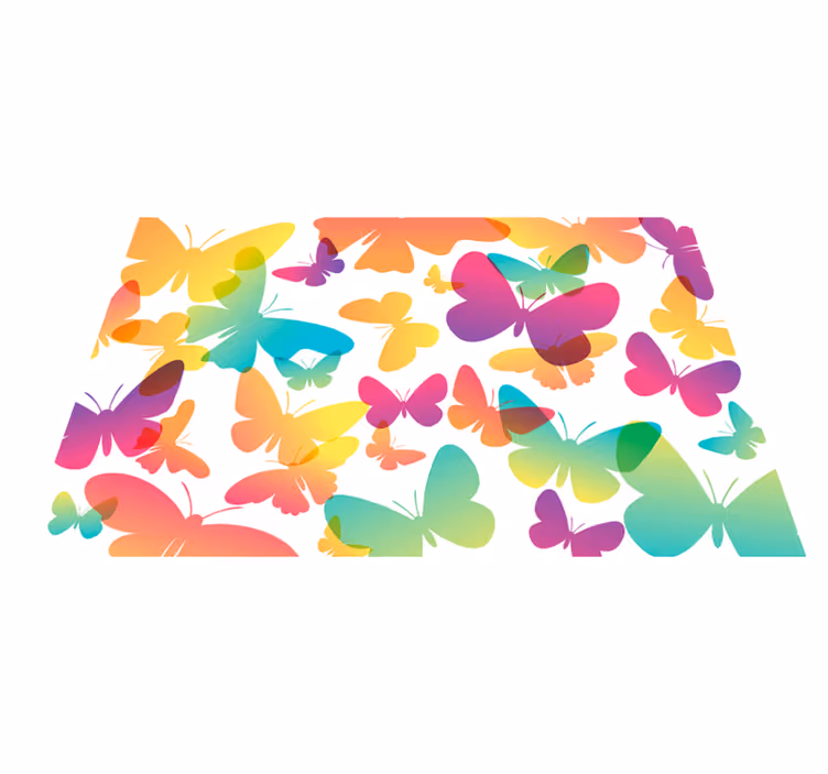 Rainbow butterfly placemats - TenStickers