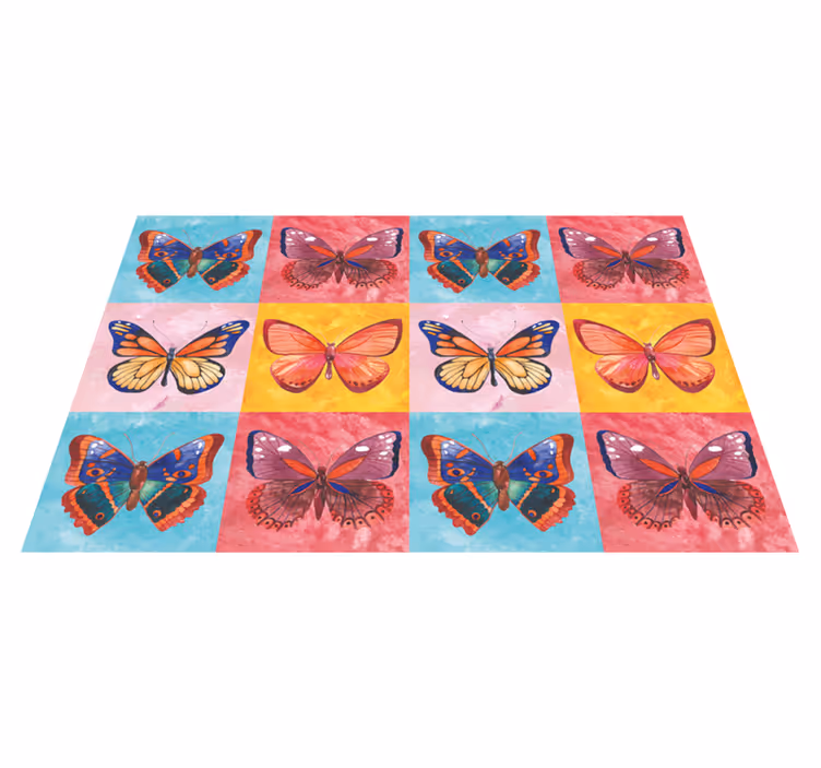 Tiled coloured butterfly placemats - TenStickers