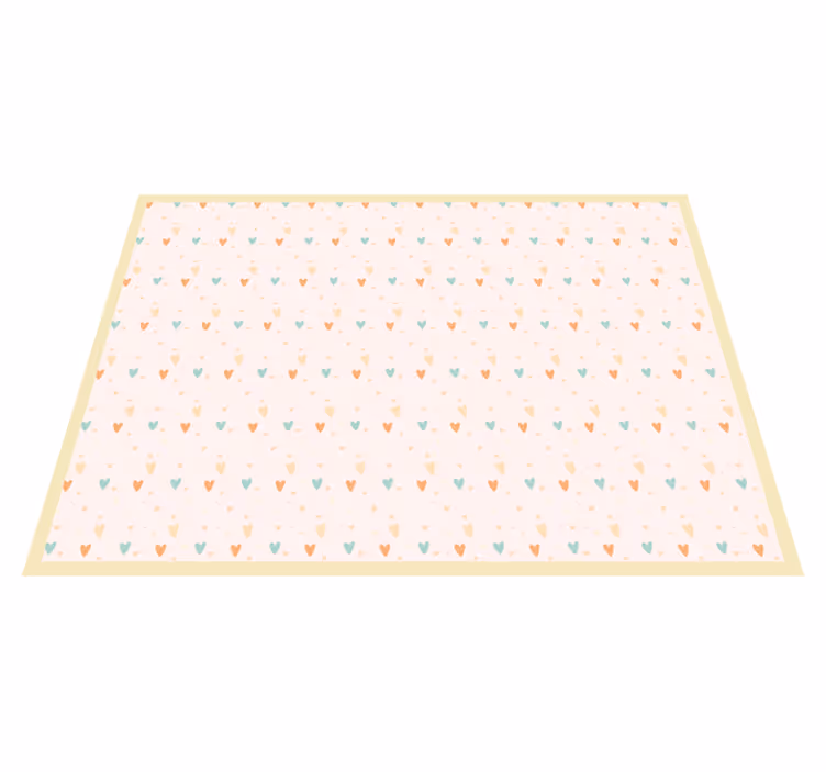 Children placemats with heart patterned background - TenStickers