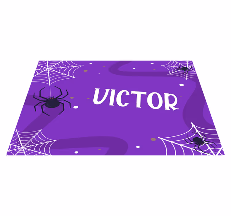 Halloween placemats spooky spider webs design - TenStickers
