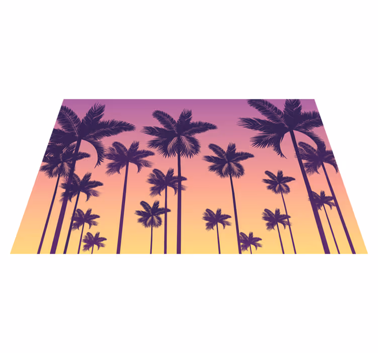 Original placemats palm tree sunset - TenStickers