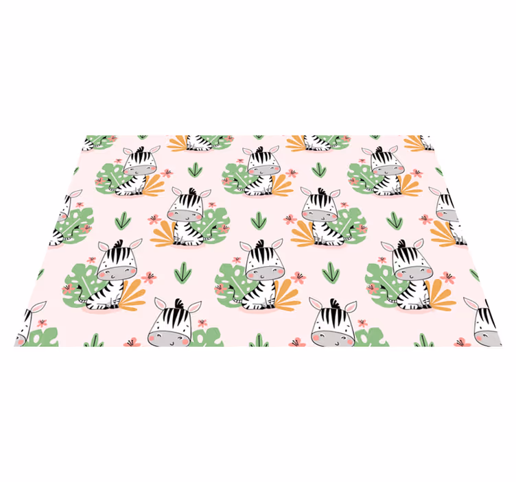 Children placemats cute zebra design - TenStickers