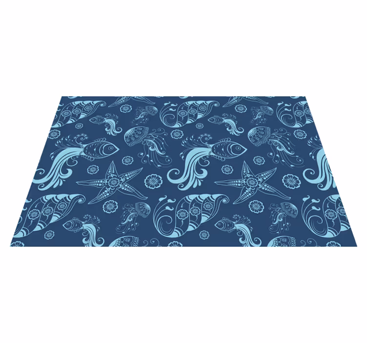 Ornamental oceanic animals sea life placemats - TenStickers