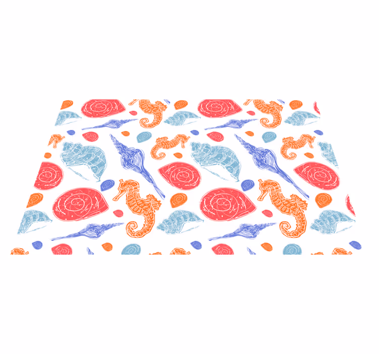 Original placemats seashells and seahorses - TenStickers