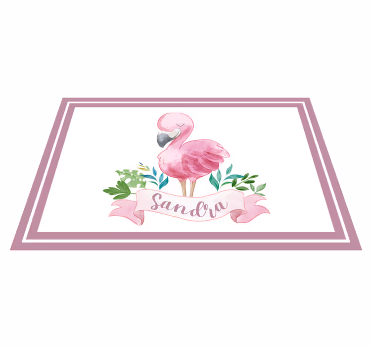 Personalisable placemats flamingo with ribbon - TenStickers