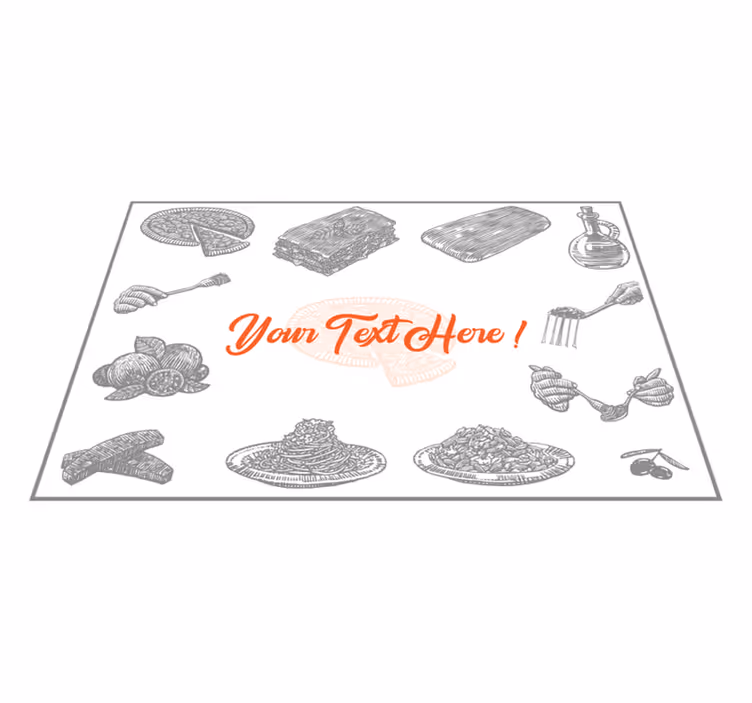 Original placemats in culinary illustration style - TenStickers