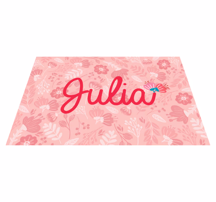 Personalisable placemats floral personalized design - TenStickers