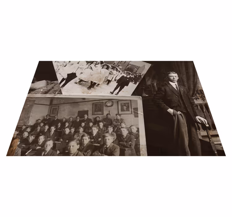 Home placemats vintage photo collage - TenStickers