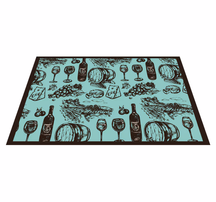 Original placemats vintage dining elements - TenStickers