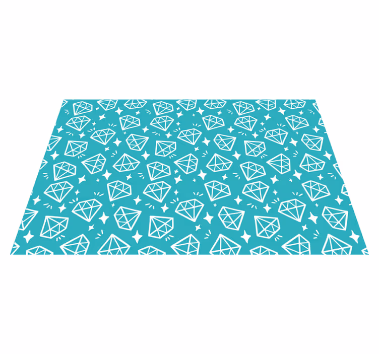 Diamonds on torquoise background placemats - TenStickers