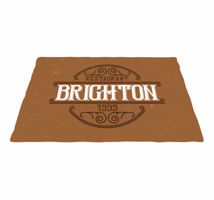 Placemat with quotes brighton restaurant logo - TenStickers