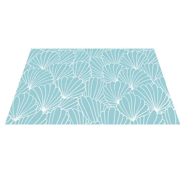 Shell Print blue original placemats - TenStickers