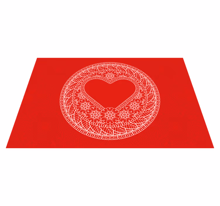 Placemat with quotes heart motif design - TenStickers
