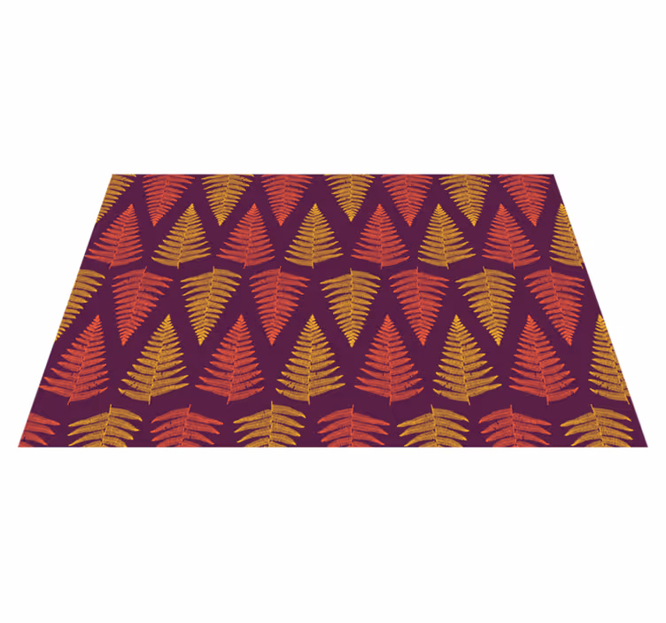 Textured placemats with leafy foliage design - TenStickers